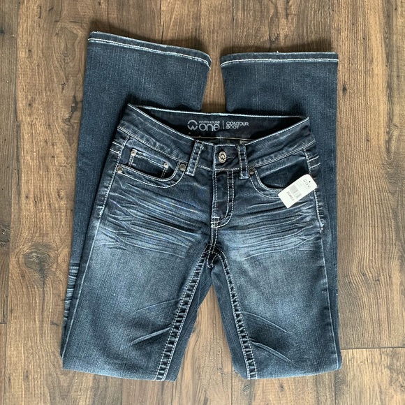 4/$65. NWT Warehouse One Contour Boot Dark Wash Ladies 25 - Picture 2 of 13